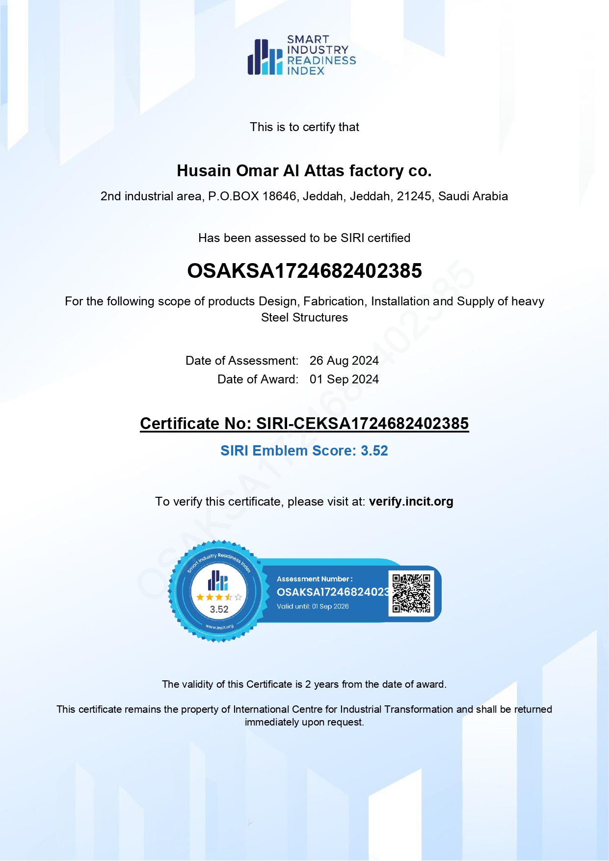 Certification